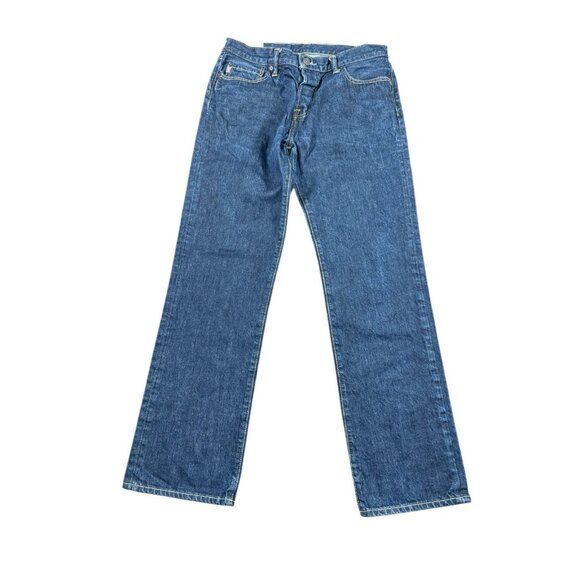 Abercrombie & Fitch Jeans 33x32  Men's Blue The A&F Classic Straight Button Fly - Picture 1 of 9